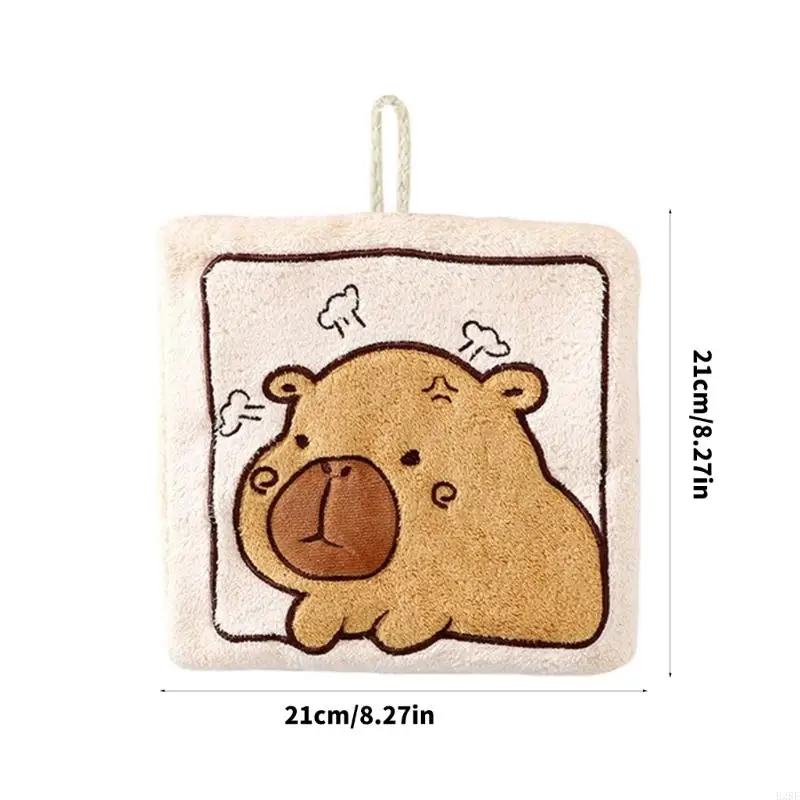 B2RF Adorável Capybara Toalha mão macia absorvente para uso cozinha e banheiro