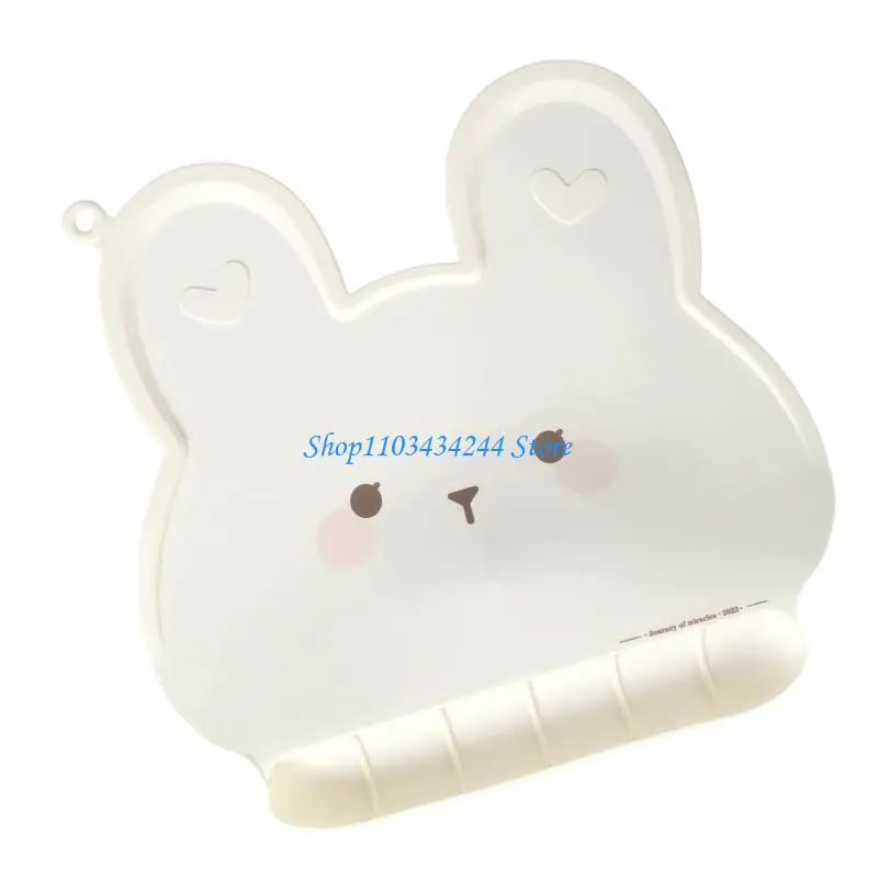 음식 잡는 주머니가있는 실리콘 토끼 모양의 테이블 매트 아이 플레이스 매트 유아용 재사용 가능한 식품 매트를위한 아기 먹이 접시