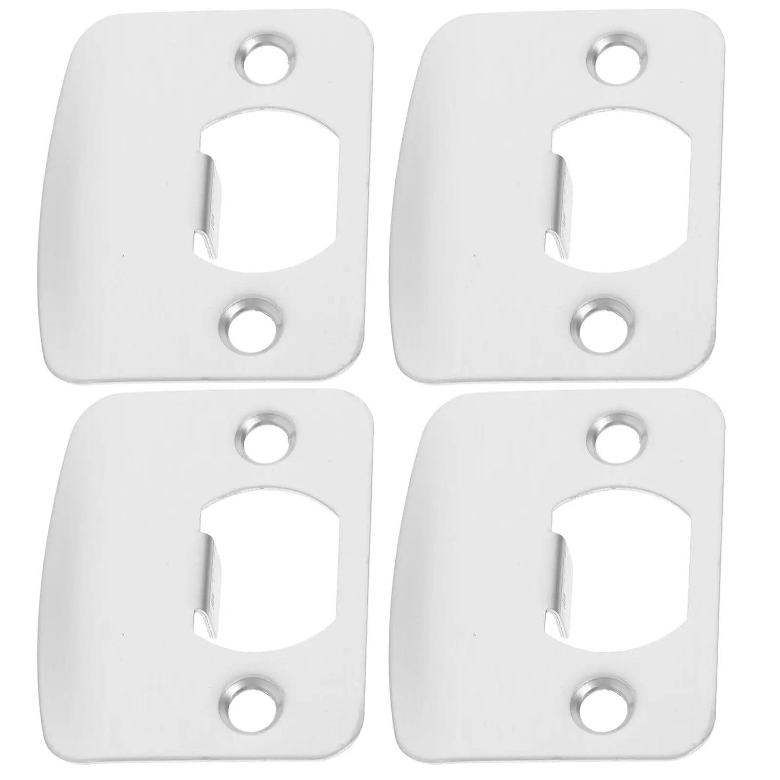 4Pcs Stainless Steel Door Latch Strike Plates Heavy Duty Deadbolt Reinforcement Plate Replacement for Interior Wooden Doors