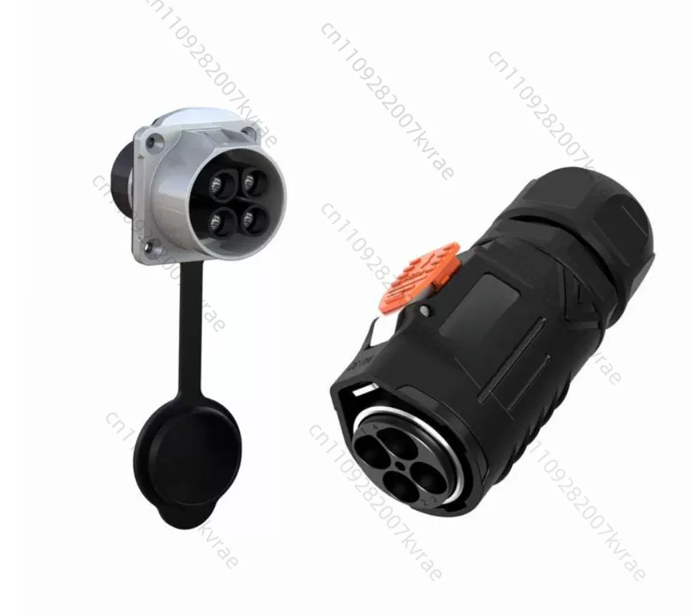 MJ32 fast card rated voltage 1000V, four-core 80A 100A charging pile anti-electric connector requires no soldering