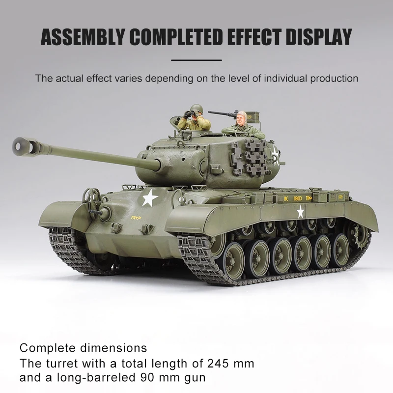 طامية 35254 الولايات المتحدة دبابة متوسطة M26 بيرشينج (T26E3) 1/35 مقياس تجميع عسكري أطقم منمذجة لعبة ذاتية الصنع ، مجموعة هدية عيد ميلاد