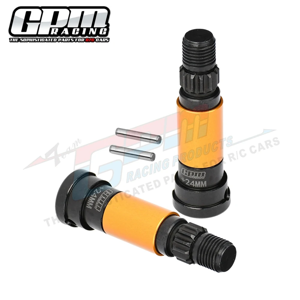 GPM Metal Steel Front Rear Lengthened 24mm CVD Head Stub Axle 7768 for Traxxas 1/6 XRT 1/5 X-MAXX 8S RC Car Upgrade Accessories