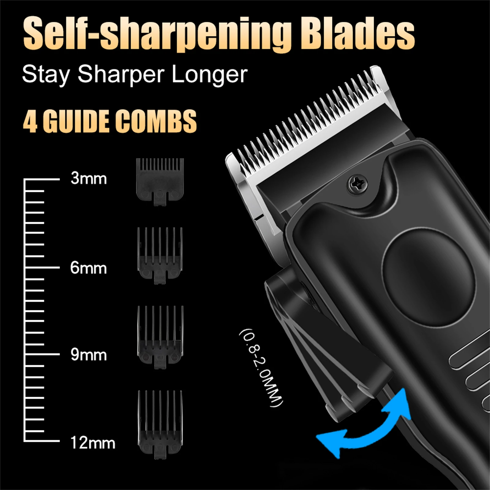 Portable Cordless Hair Clipper Professional Men's Hair Beard Trimmer High Power Barber Grooming Hairdressing Cutting Machine