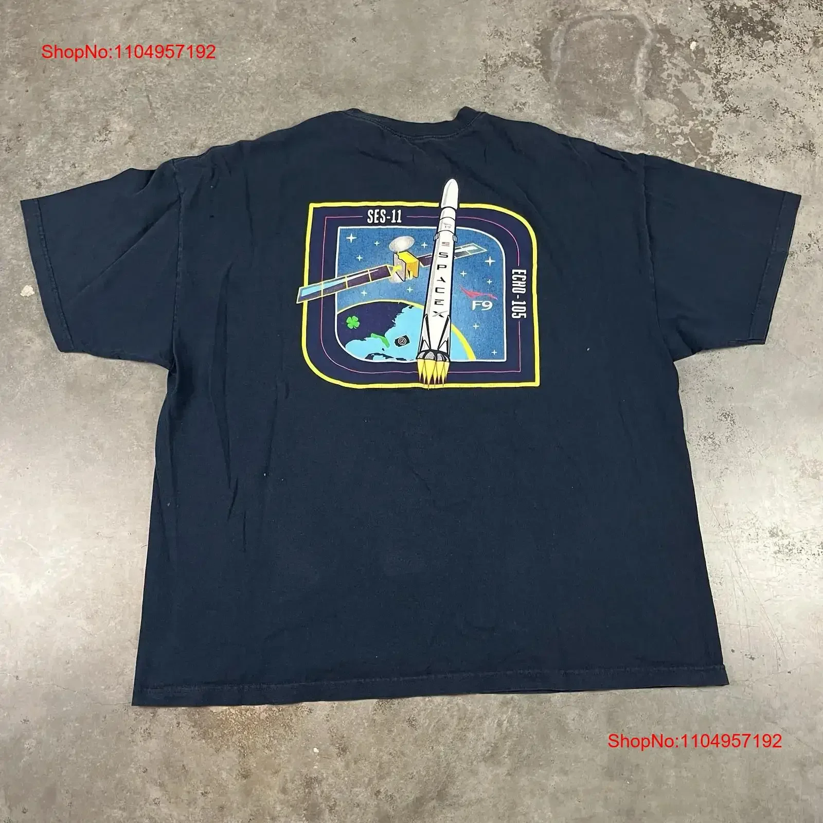 Camiseta SpaceX para hombre XXXL Blue Falcon 9, ropa de calle lavada vintage desgastada, Top transpirable para uso diario estirado