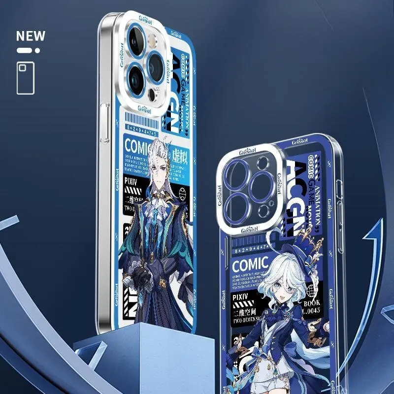 Genshin Impact Furina Clorinde Wanderer Case for Samusng Galaxy A55 A54 A35 A23 A34 S24 Ultra S22 S23 Plus S20 S21 FE A52 A53 5G