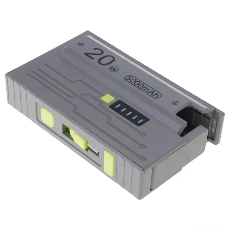 M5TD Portability 12700 Battery Holder Detachable Structure Lignt Indicators Easy Assembly Plastic DIY Power Case Shell