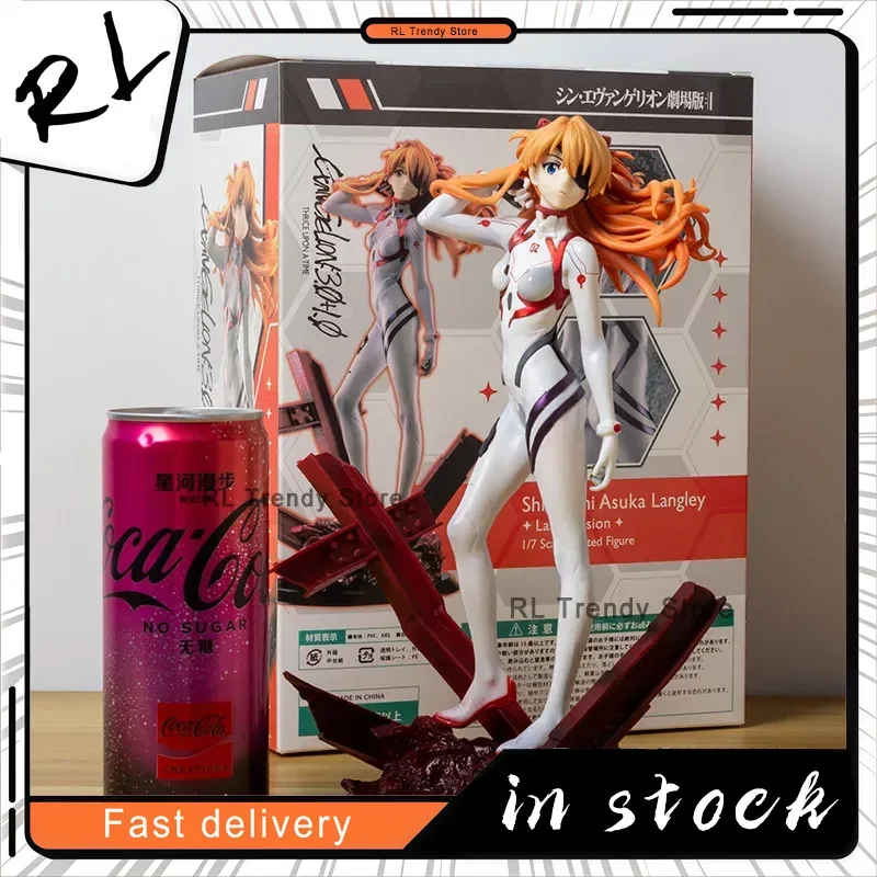 Figurine de dessin animé Shin Gekijouban Souryuu Asuka Langley, 27CM, costume de Combat de dernière Mission, modèle de scène, jouet, cadeau d'action, 1/7