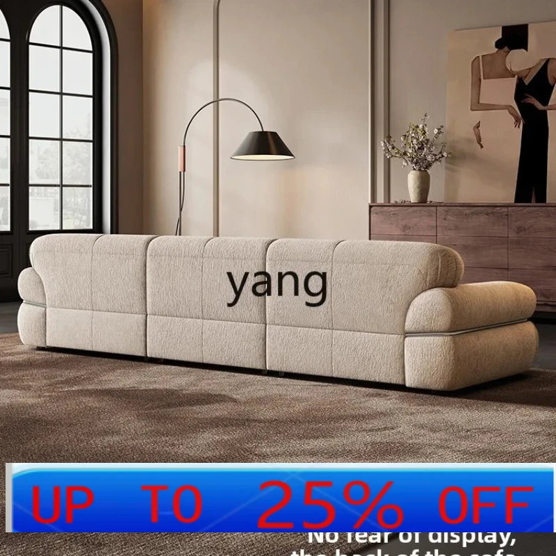 LH  light French retro cream wind snow Neil velvet fabric sofa straight row