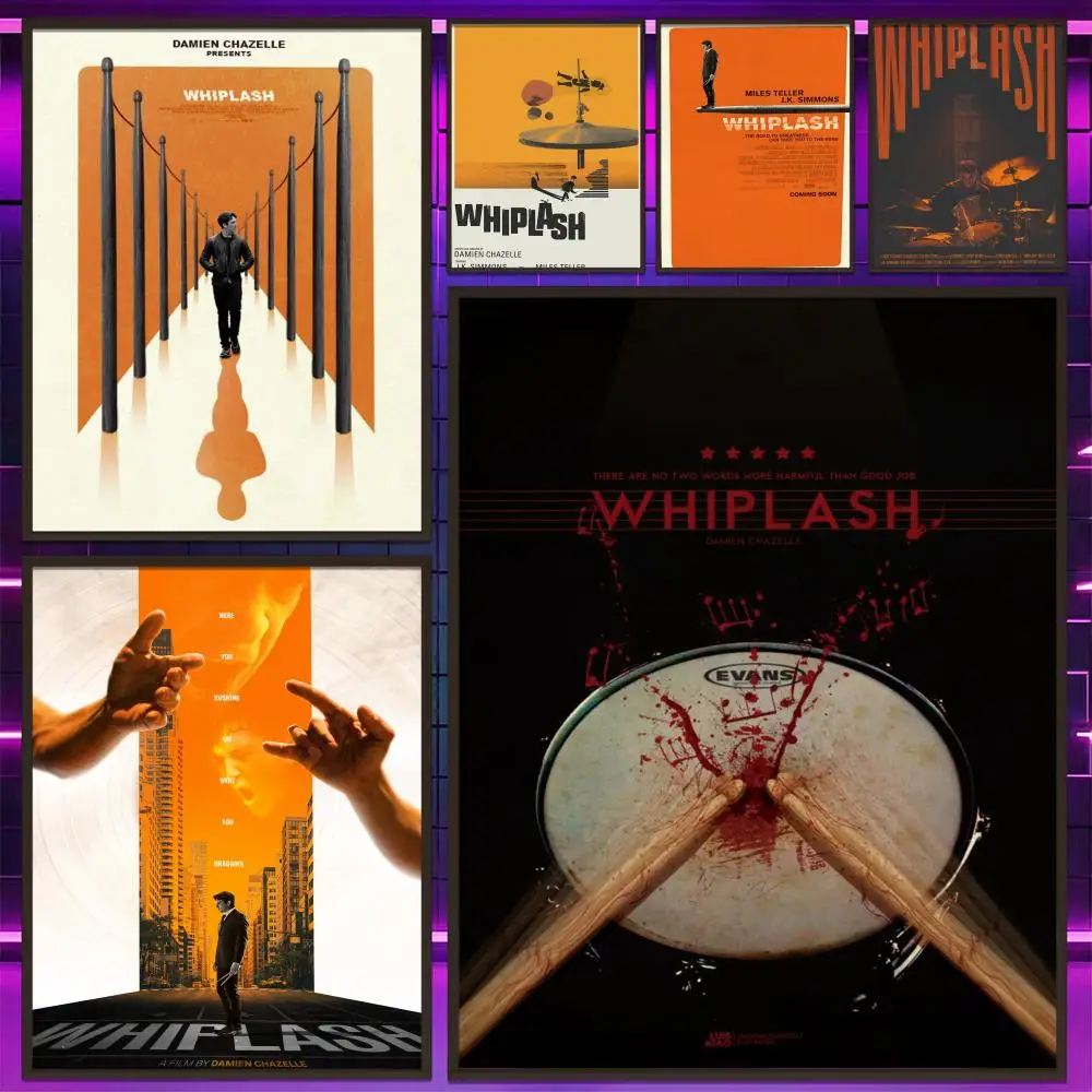 Póster de película clásica Whiplash, arte de pared versátil HD resistente al agua, decoración autoadhesiva para cualquier espacio, regalo ideal