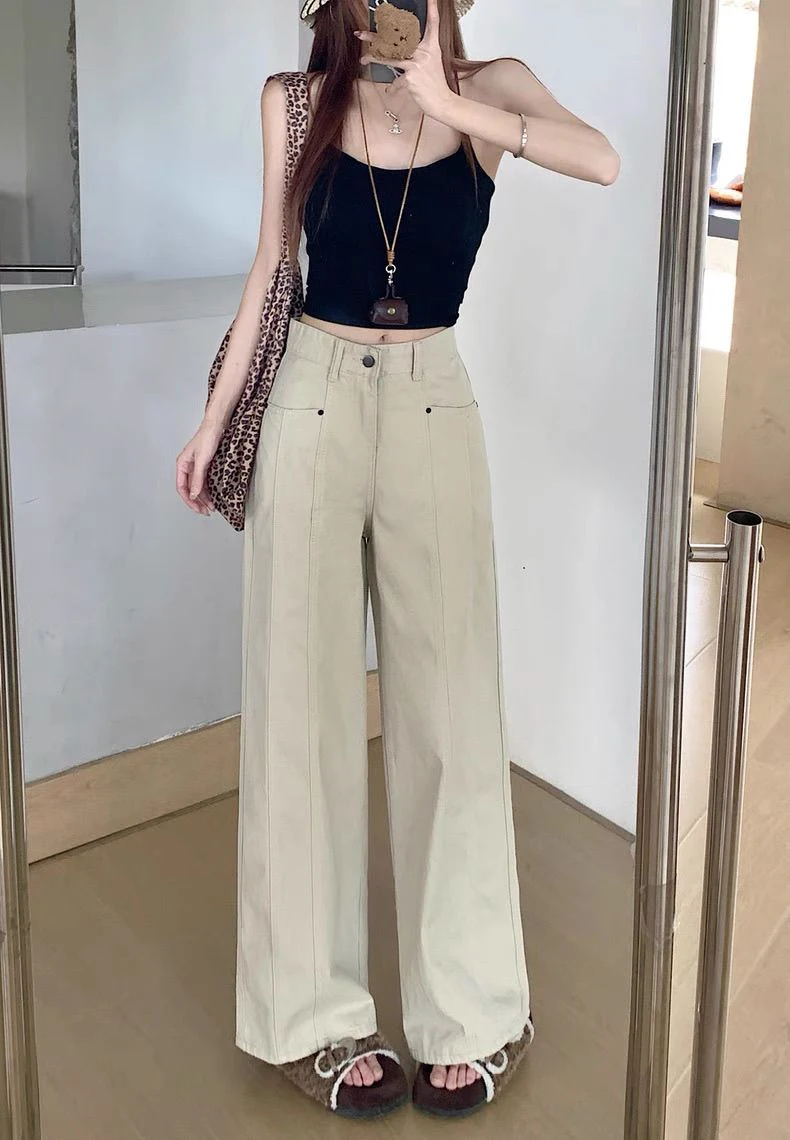 

Брюки-карго женские красные весенние нейлоновые минимализм многослойная эстетика городское социальное вязание с рисунком легкие для поездок на работу