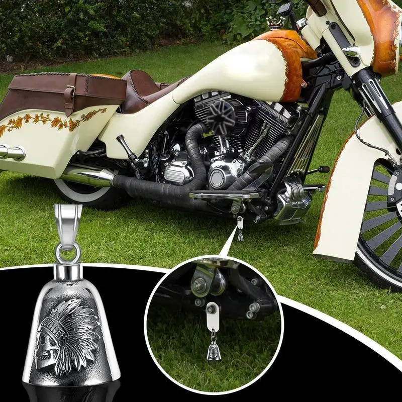 Motorcycle Hung Bell Motorcycle Hung Biker Bell Decor Stainless Steel Motorcycle Bell For Cycles Man Biker Riders Husband