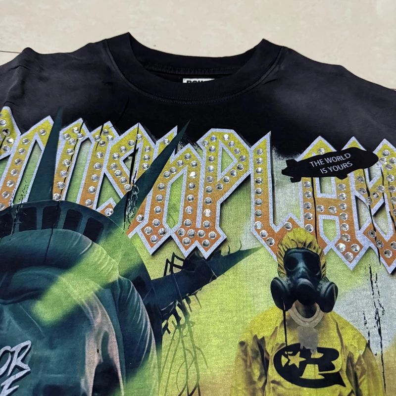 American Hip-hop Trend Rough Play Long Sleeve Tee Men's Women's High Quality Hot Stamping Pattern Printed T-shirt Tops view 4