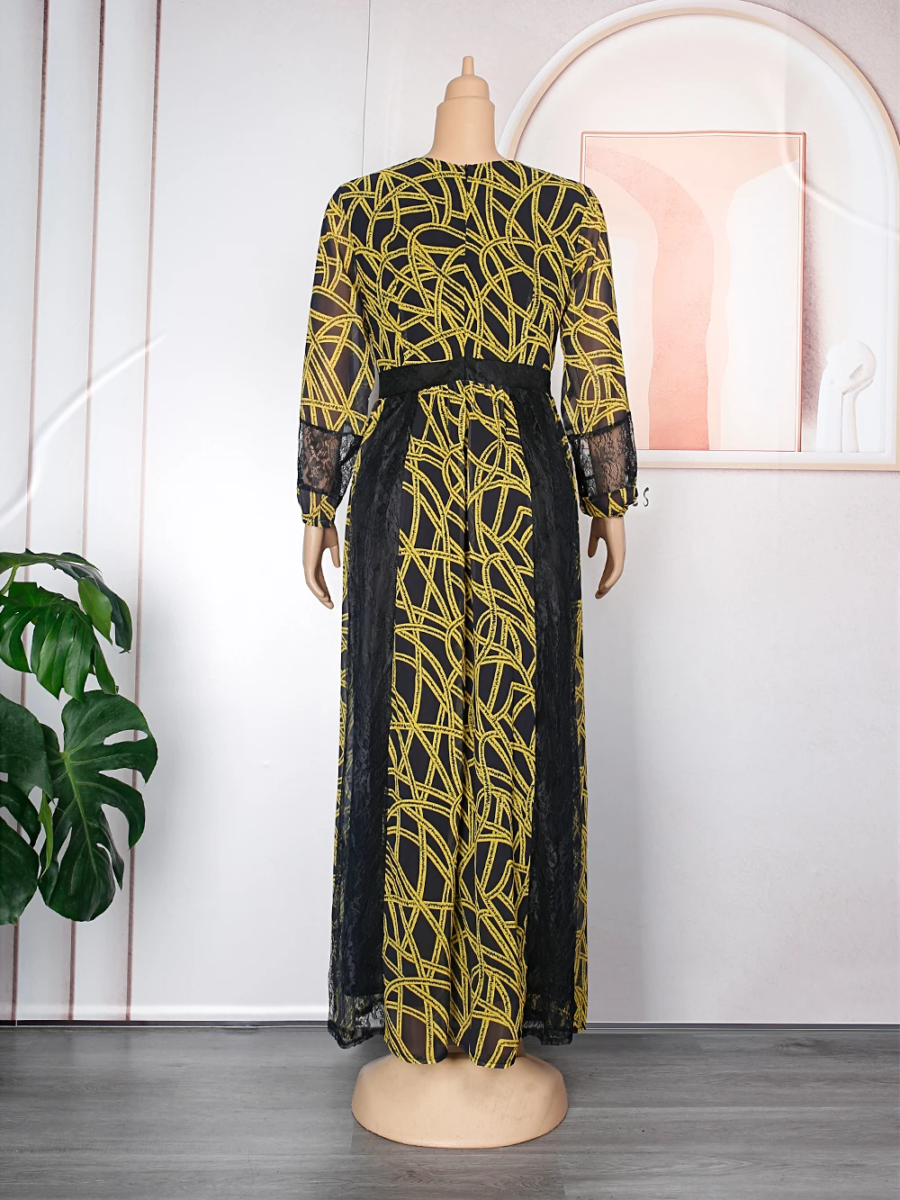 MD-Robe de soirée en mousseline de soie pour femmes africaines, grande taille, manches longues, kaftan Abaya, vêtements Ankara pour dames, printemps 2023