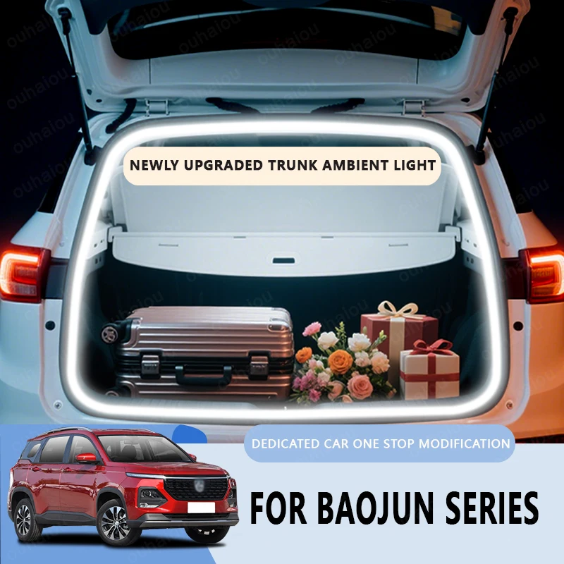 For Baojun series 310 530 730 Cloud trunk light modification light Atmosphere lights White warm white Rear Trunk LED Light Bar
