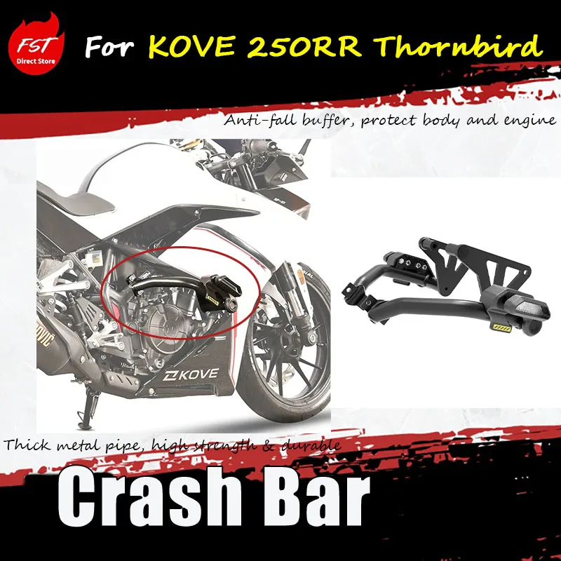 Für KOVE 250RR Thornbird spezifisches Modifikationszubehör: Schutzgitter, Stoßstange, Rennbügel und nahtlose Installation