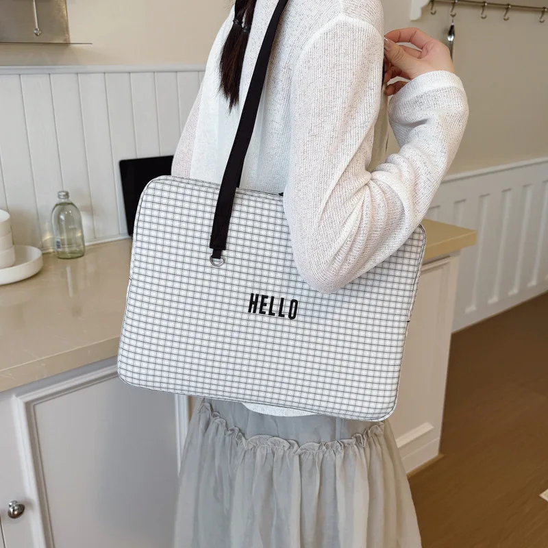 ins style laptop bag plaid design sense 11 inch tablet liner bag 14 inch laptop bag