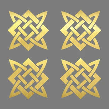 Adesivo de vinil decalque para carro, padrão eslavo, Auto Decors, sem fundo, 10x10cm, 4 peças, 31438