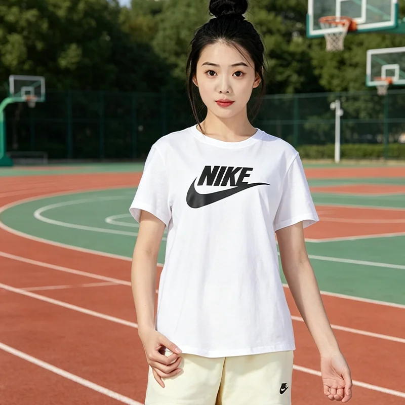 nike-dx7907-100-women's-white-short-sleeve-t-shirt-with-black-logo-print