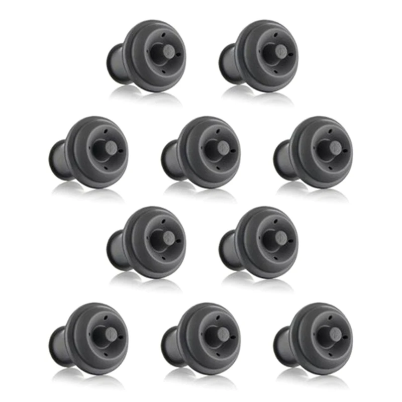 10Pcs Silicone Sealed Wine Stopper Champagne Saver Sealer for Wine & Beverage