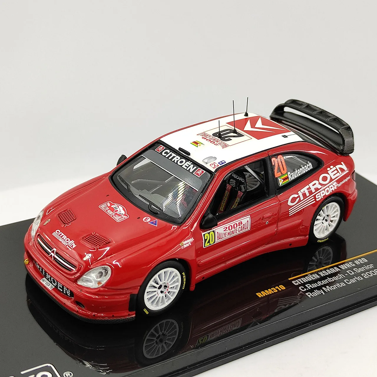

Box Cracked IXO 1:43 Scale Citroen Xsara WRC #20 Rally Monte Carlo 2008 Alloy Car Model