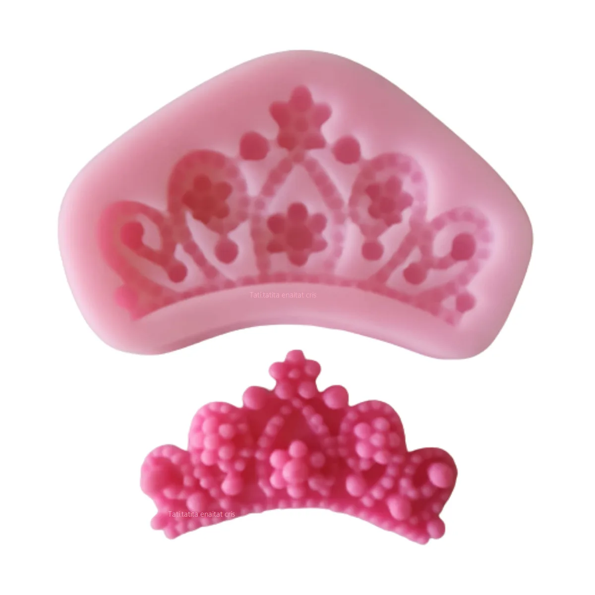 Forma Molde Silicone Coroa Princesa for Pasta Americana Confeitaria Biscuit.