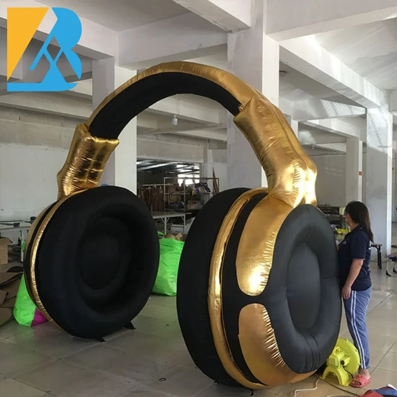 Bespoke Event Supply Giant Inflatable Headphone Archway Gate for Stage Decor Toys