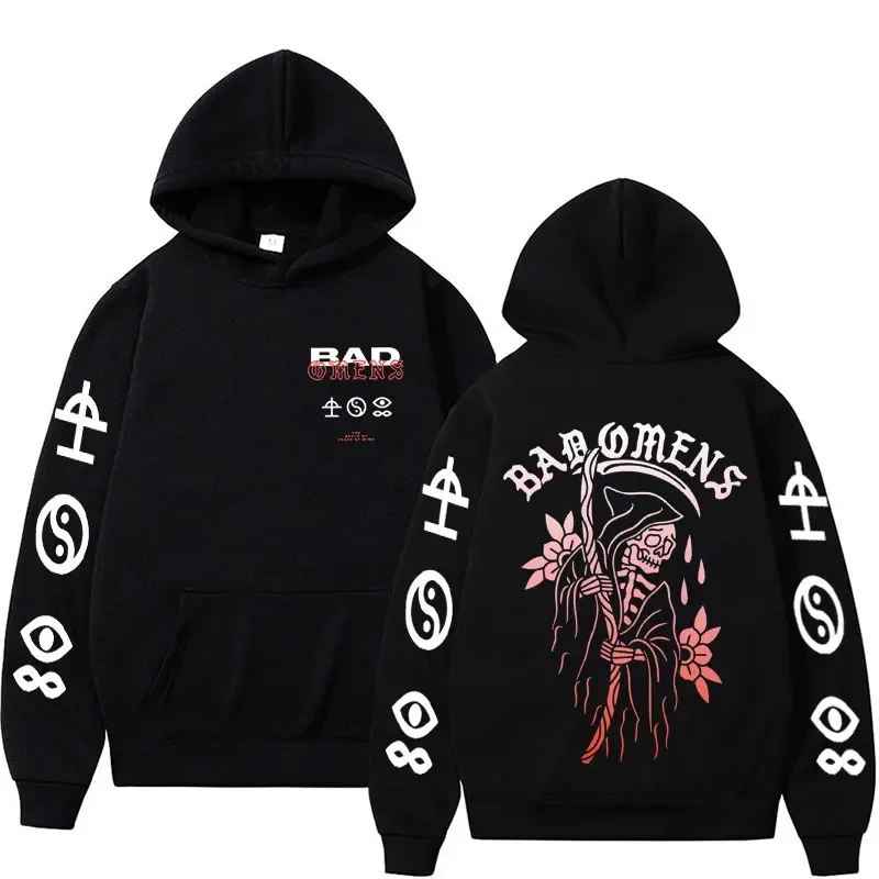 

Bad Omen The Forever Tour 2022, осенне-зимняя хит продаж, толстовка унисекс в стиле Харадзюку с капюшоном из чистого хлопка с принтом в стиле хип-хоп