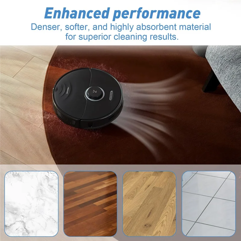 8 Buah Kain Pel untuk Roborock S8 Pro Ultra / S8 + / S8 Robot Vakum Getaran Ganda Pengganti Bantalan Serat Mikro Dapat Dicuci dan Digunakan Kembali