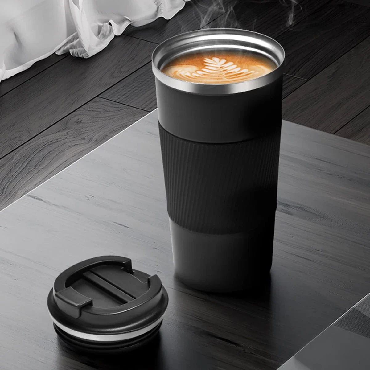 

1PC - Stainless Steel Insulated Coffee Cup Portable Carrying Cup