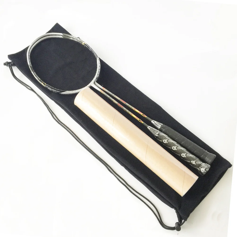 Badminton Racket Bag Adjustable Multi-Use Pouch For Tennis Racquet Storage Durable Lint Material Smooth Drawstring Comfortable