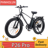 PHNHOLUN P26 Pro Electric Bike 1000W Motor 48V 24AH Removable Battery 26*4.0 inch Fat Tires E-Bike 55km/h Max Speed 120km Range