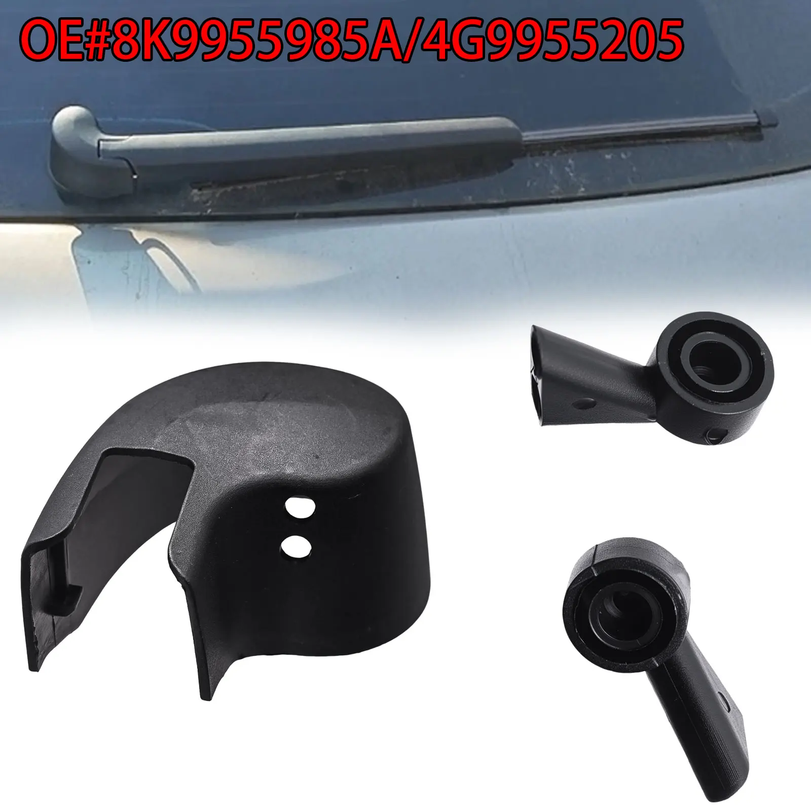 8K9955985A 8K9955205 Rear Windshield Wiper Arm Nut Bolt Cover Cap Water Spray Nozzle Jet For Audi A1 A3 A6 Q3 Q5 SQ5