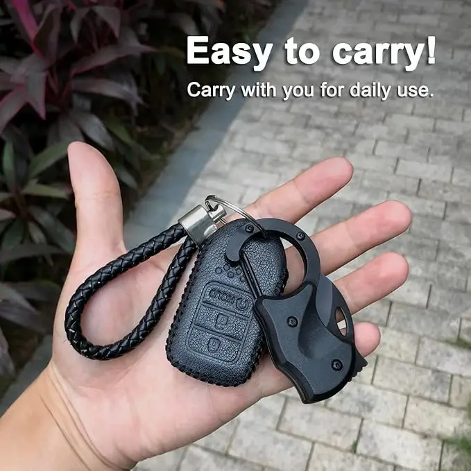 1 Llavero Multiherramienta - Mini Cortador de Cajas, Abrepaquetes Compacto EDC para Hombres, Gadget Multifunción para Camping, Pesca y Senderismo, Regalos para Hermano o Esposo (Negro)