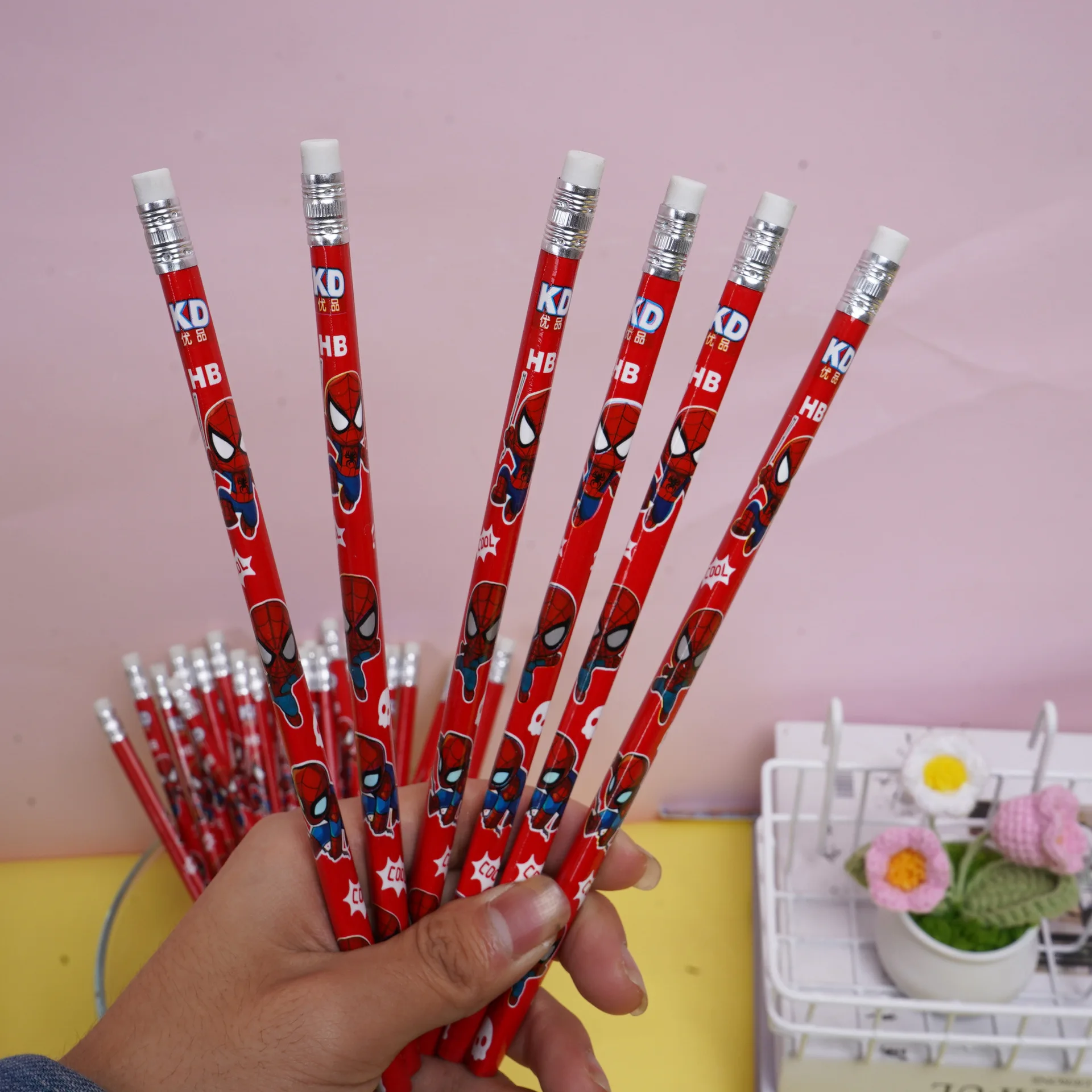 30pcs/set cartoom Spiderman HB Pencil Student Writing Pen Pencil Anime Cartoon Pencil School Stationery Supplies Peripheral Gift view 5