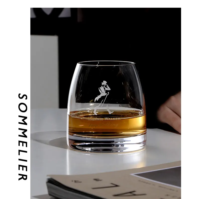 Chamvin Private Collection Johnnie Walker Glass Whiskey Glass Single Malt Crystal Wine Tumbler Vodka Cognac Brandy Snifter Cup