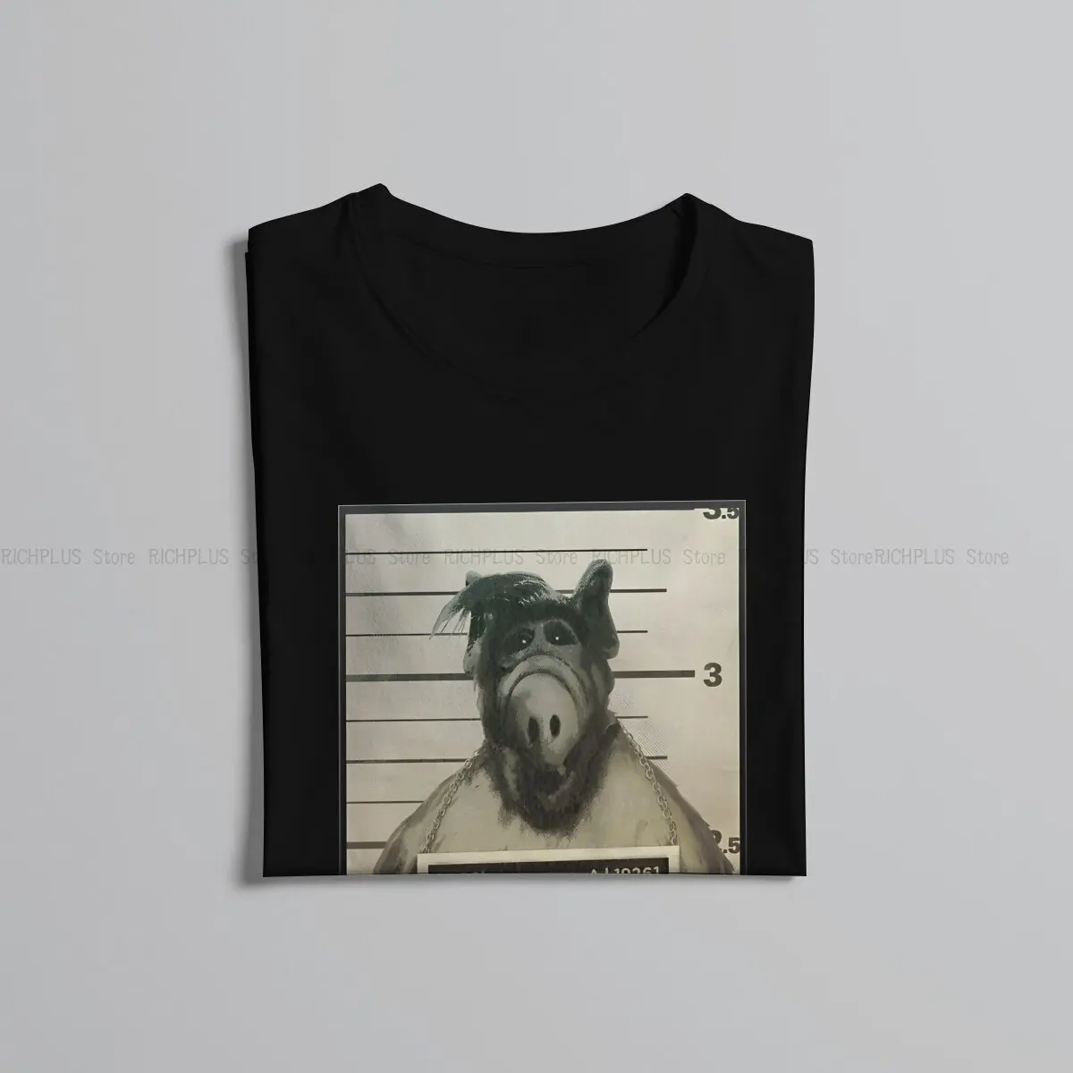 Alf Mugshot Unique TShirt ALF The Animated Series Leisure Polyester T Shirt Summer T-shirt For Adult