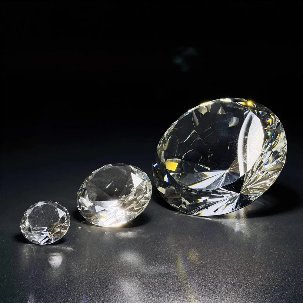 30-80mm Crystal Big Glass Diamond Party Large Romantic Diamond Decoration Proposal Home Decoration Ornaments Crafts Gifts