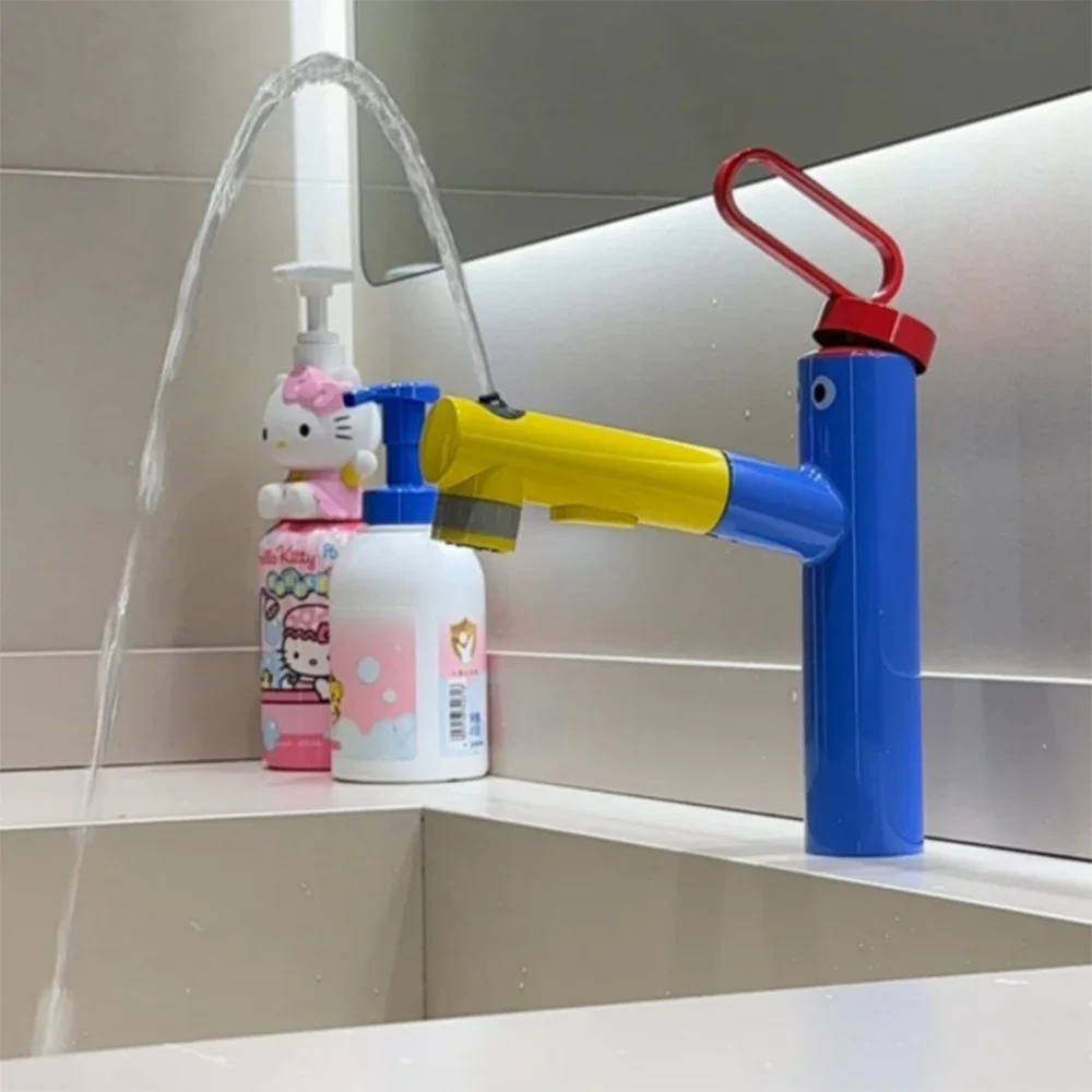 

Bathroom Cold And Hot Faucet Colorful Wash Basin Household Faucet Bathroom Accessories Copper Alloy Faucet Pull Type Faucet