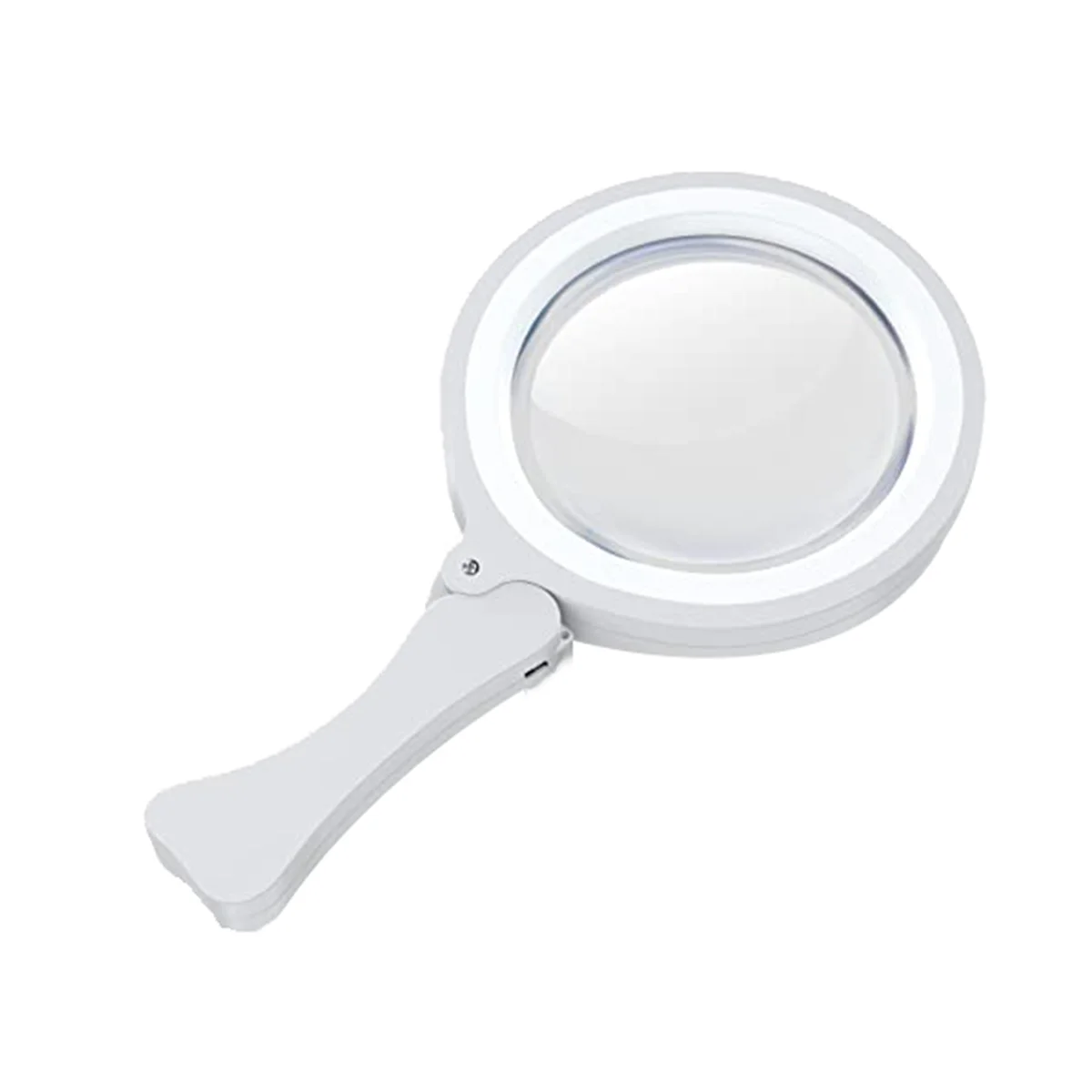 Magnifying Glass with 17 LED Light, 3X 6X Reading Magnifier, Portable Foldable Magnification(White)