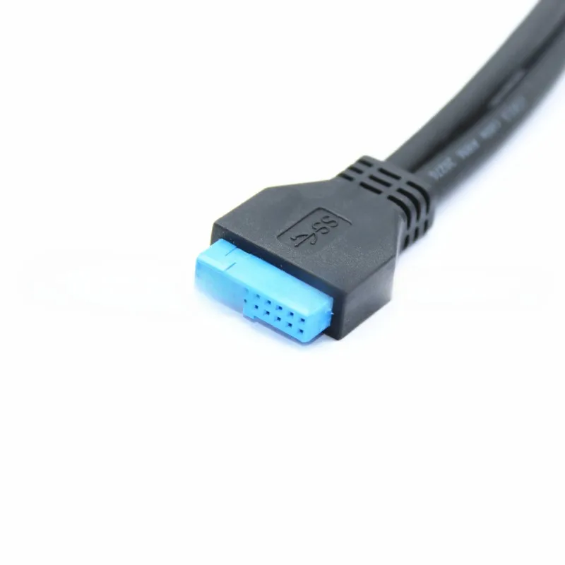 2 Ports USB 3.0 Female Back Panel To Motherboard 20pin Header Connector Cable Adapter with PCI Slot Plate Bracket 0.5m