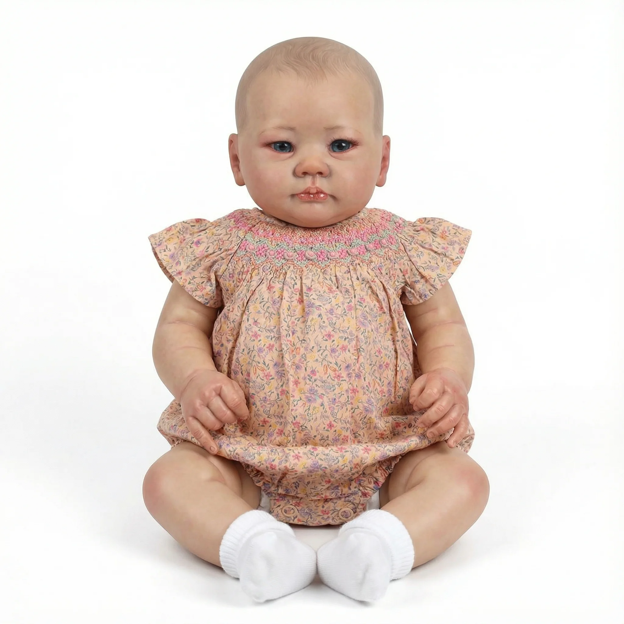 NPK 19 Zoll Lali Neugeborene Baby-Reborn-Puppe – Soft-Touch, lebensechte, kuschelige 3D-Haut, mehrere Schichten, Malerei, weicher Körper