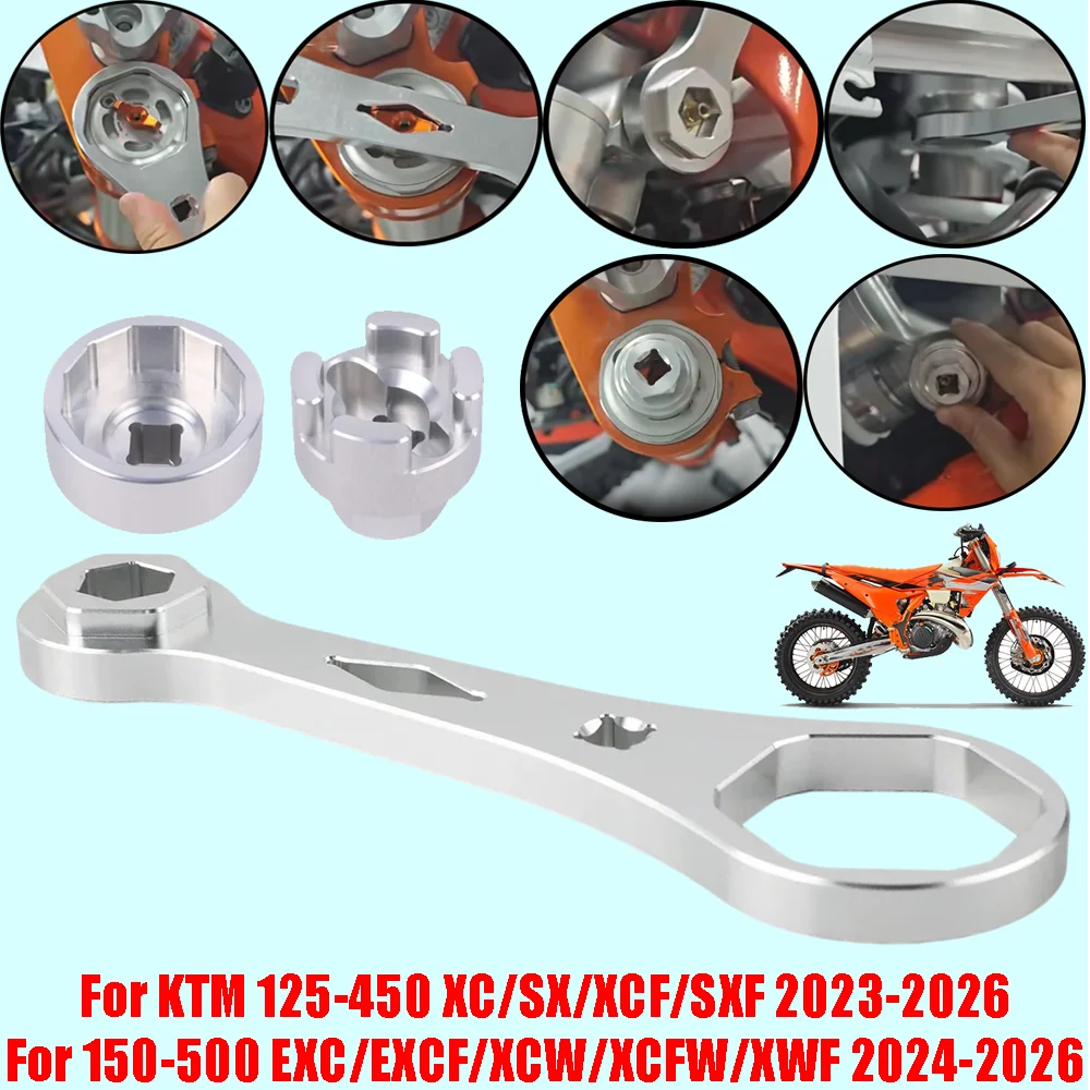 For KTM EXC EXCF XC XCF XCW XCFW SX SXF Motorcycle Accessories Fork Valve Cap Socket Wrench Shock Removal Tool Multifunctional
