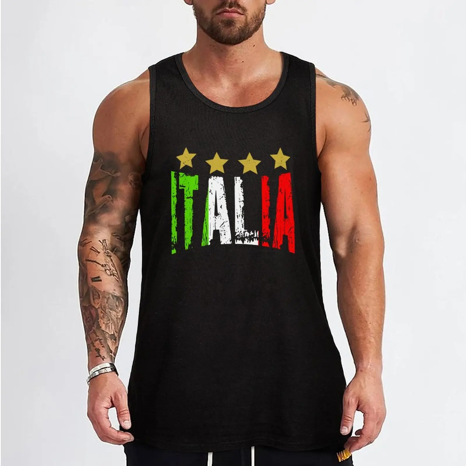 Squadra Azzurra soccer italia Tank Top male top Men gym sportswear mens gym clothes gym accessories man