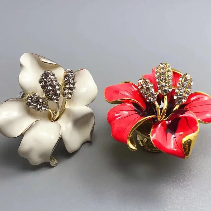 Cabinet Handle Art Flower Handle Alloy Inlaid Drill Handle Drawer Alloy Pull Furniture Accessories