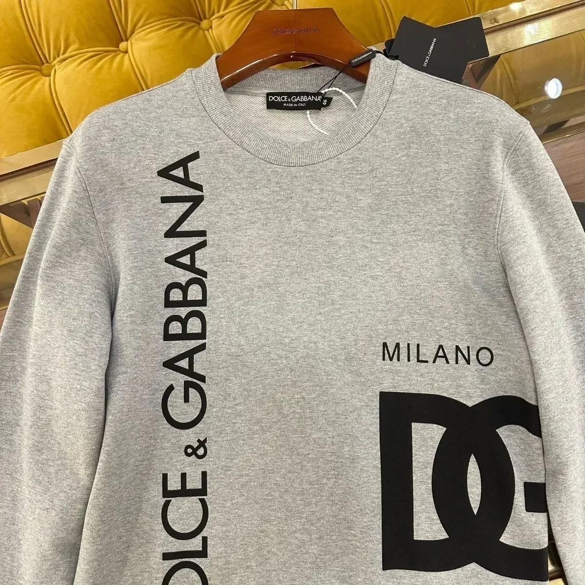 2024 Autumn Winter New Product DG Round Neck Letter Printing Trend Casual Pullover Long Sleeve Sweater Men Women The Same Style