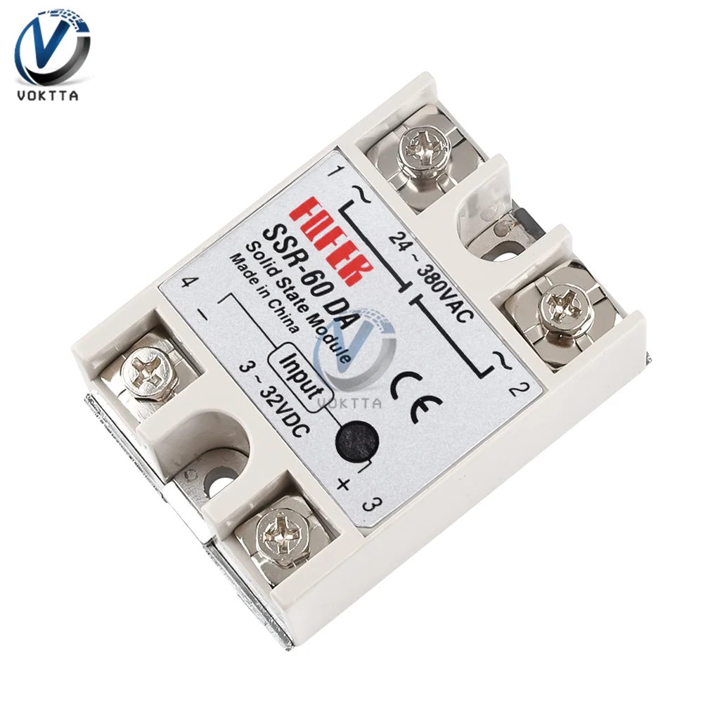 Solid state Relay SSR-40DA SSR-100DA SSR-75DA SSR-60DA 40A 100A 75A 60A Relay Module MOS Switch Timer Solid State Relay