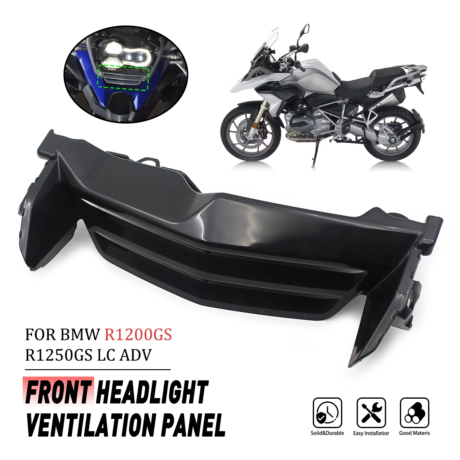 

Motorcycle Accessories Front Running Lamp Cover Air Vent Panel Trim Fairing For BMW R1200GS R1250GS LC ADV Adventure 2013-2022
