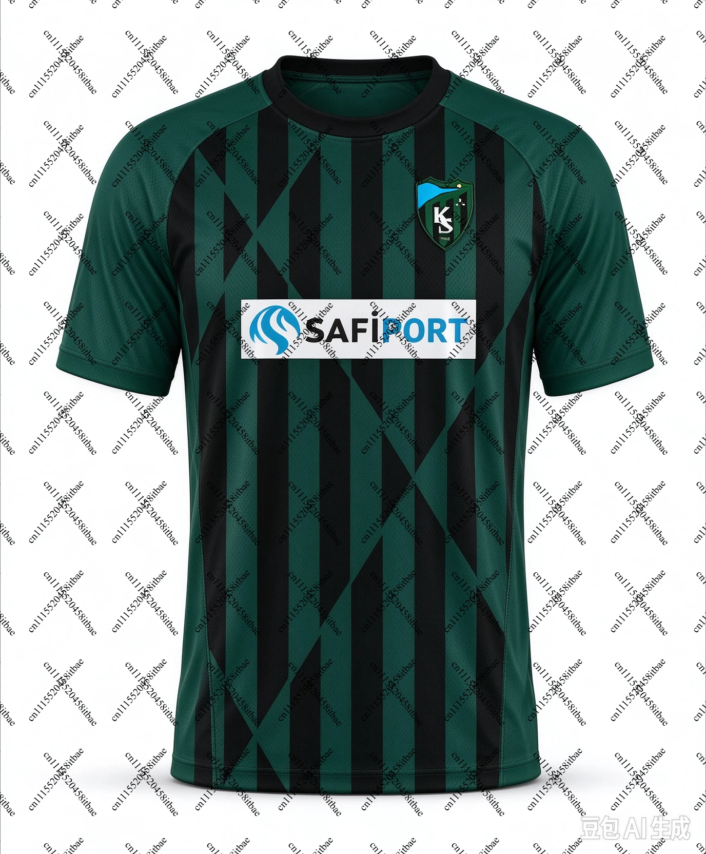 26‑27 Kocaelispor Soccer Jersey, Men Geometric Line Fan Sports Tee, Breathable Quick Dry Football Training Shirt