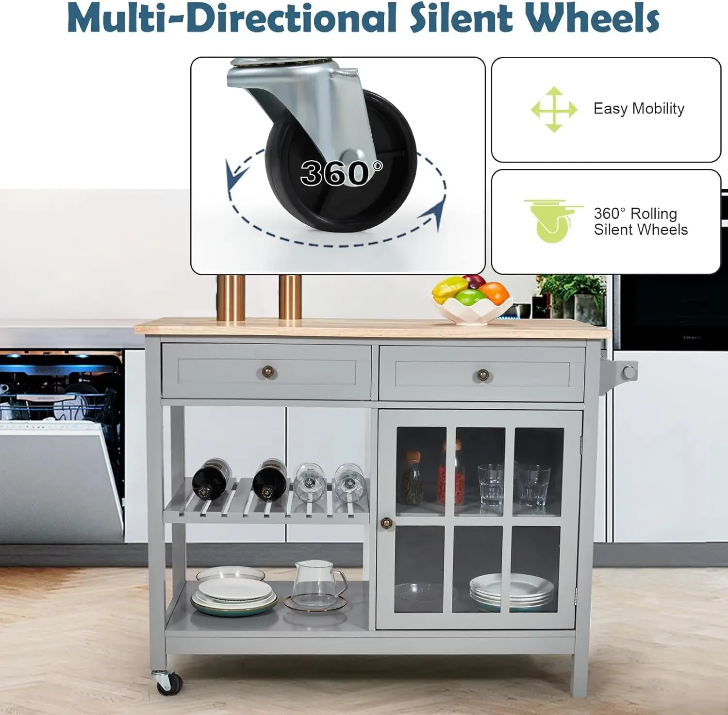 Kitchen Island Cart, 42