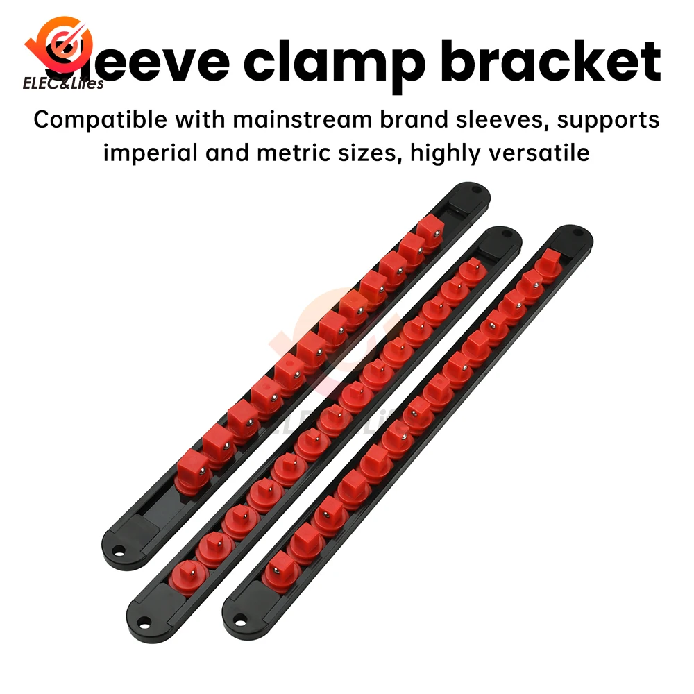 منظم حامل الأكمام العالمي 360 درجة الدورية ABS 1/2 1/4 3/8 بوصة مآخذ أدوات التخزين تركيب عمودي/أفقي #1